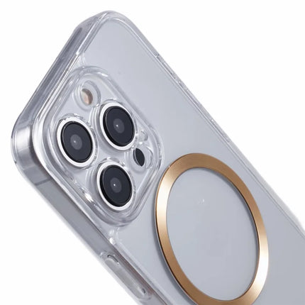 For iPhone 15 Pro Max Case Compatible with MagSafe CD Vein TPU+Acrylic Phone Cover