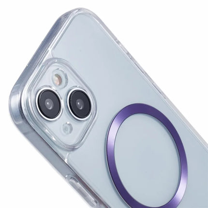 For iPhone 14 Case Compatible with MagSafe CD Vein TPU+Acrylic Phone Cover