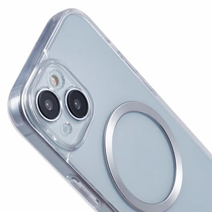 For iPhone 14 Case Compatible with MagSafe CD Vein TPU+Acrylic Phone Cover