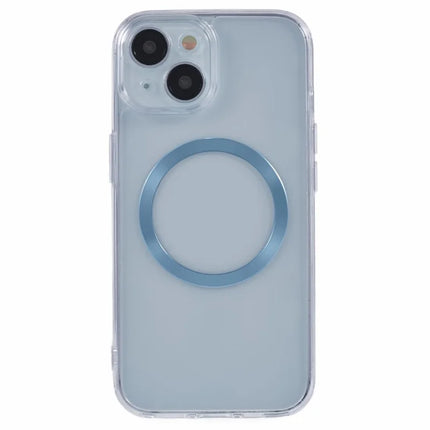 For iPhone 14 Case Compatible with MagSafe CD Vein TPU+Acrylic Phone Cover
