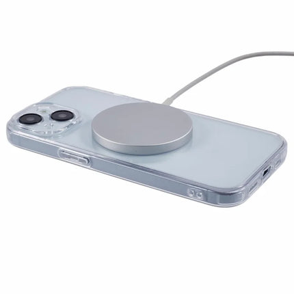 For iPhone 14 Case Compatible with MagSafe CD Vein TPU+Acrylic Phone Cover