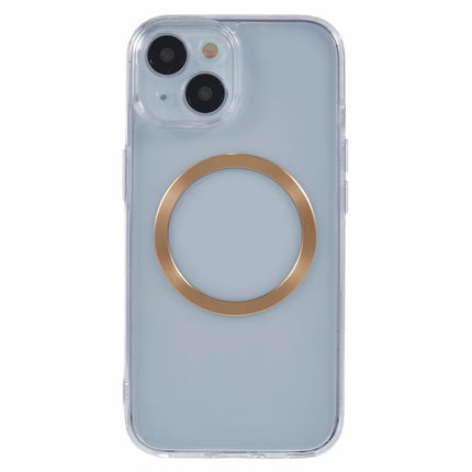 For iPhone 14 Case Compatible with MagSafe CD Vein TPU+Acrylic Phone Cover