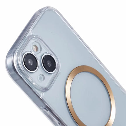 For iPhone 14 Case Compatible with MagSafe CD Vein TPU+Acrylic Phone Cover