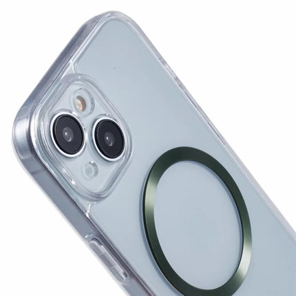 For iPhone 14 Case Compatible with MagSafe CD Vein TPU+Acrylic Phone Cover