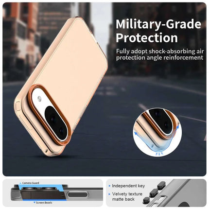 For Google Pixel 9 / 9 Pro Case PC+TPU+PET Matte Anti-Drop Phone Back Cover