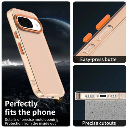 For Google Pixel 9 / 9 Pro Case PC+TPU+PET Matte Anti-Drop Phone Back Cover