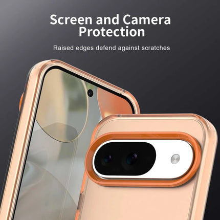 For Google Pixel 9 / 9 Pro Case PC+TPU+PET Matte Anti-Drop Phone Back Cover