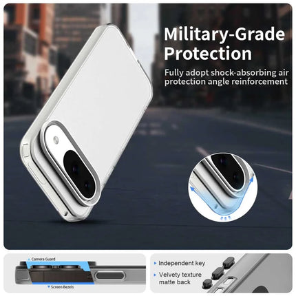 For Google Pixel 9 / 9 Pro Case PC+TPU+PET Matte Anti-Drop Phone Back Cover