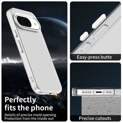 For Google Pixel 9 / 9 Pro Case PC+TPU+PET Matte Anti-Drop Phone Back Cover