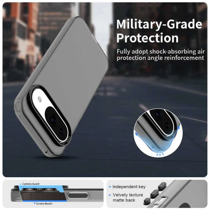 For Google Pixel 9 / 9 Pro Case PC+TPU+PET Matte Anti-Drop Phone Back Cover