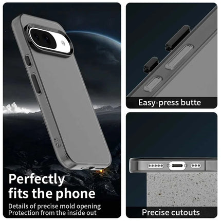 For Google Pixel 9 / 9 Pro Case PC+TPU+PET Matte Anti-Drop Phone Back Cover