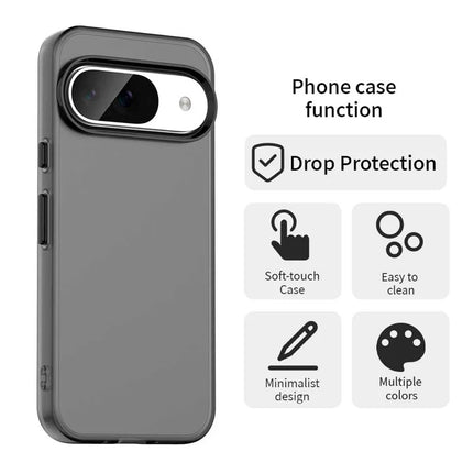 For Google Pixel 9 / 9 Pro Case PC+TPU+PET Matte Anti-Drop Phone Back Cover