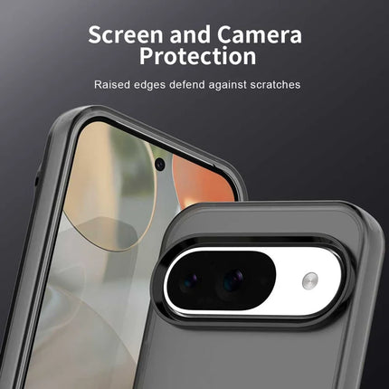 For Google Pixel 9 / 9 Pro Case PC+TPU+PET Matte Anti-Drop Phone Back Cover