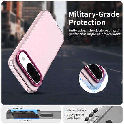 For Google Pixel 9 / 9 Pro Case PC+TPU+PET Matte Anti-Drop Phone Back Cover