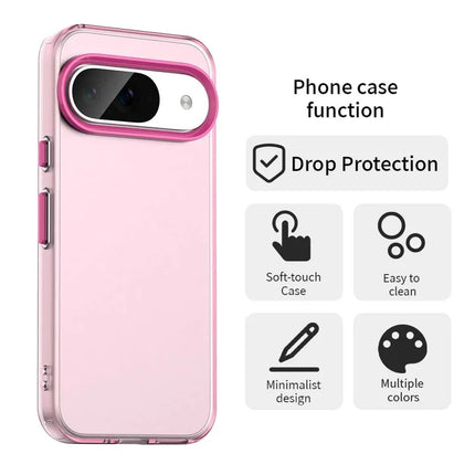 For Google Pixel 9 / 9 Pro Case PC+TPU+PET Matte Anti-Drop Phone Back Cover