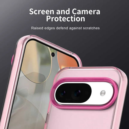 For Google Pixel 9 / 9 Pro Case PC+TPU+PET Matte Anti-Drop Phone Back Cover