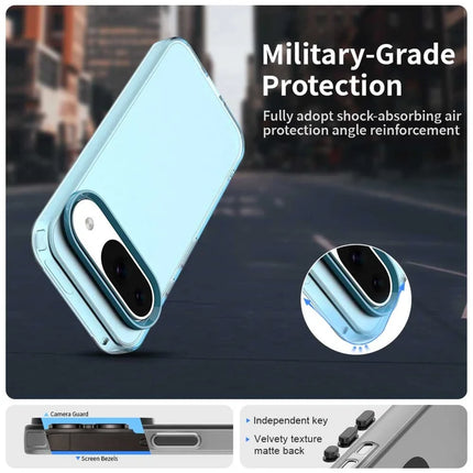 For Google Pixel 9 / 9 Pro Case PC+TPU+PET Matte Anti-Drop Phone Back Cover