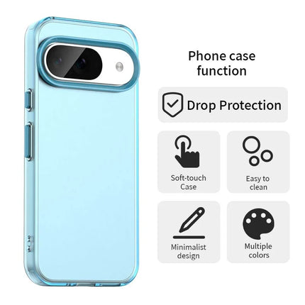 For Google Pixel 9 / 9 Pro Case PC+TPU+PET Matte Anti-Drop Phone Back Cover