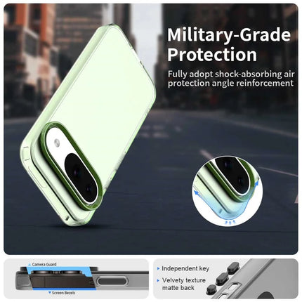 For Google Pixel 9 / 9 Pro Case PC+TPU+PET Matte Anti-Drop Phone Back Cover