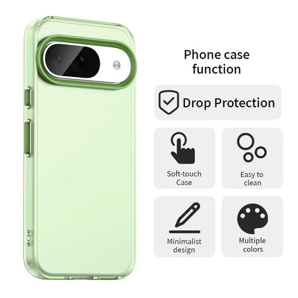 For Google Pixel 9 / 9 Pro Case PC+TPU+PET Matte Anti-Drop Phone Back Cover