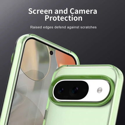 For Google Pixel 9 / 9 Pro Case PC+TPU+PET Matte Anti-Drop Phone Back Cover