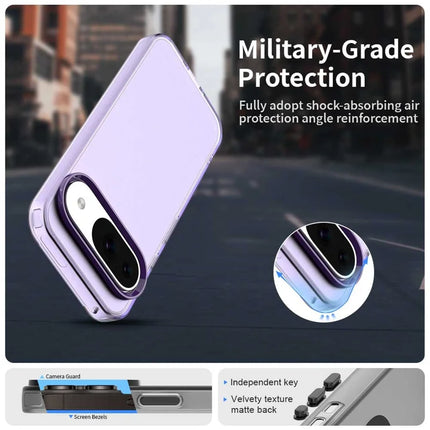 For Google Pixel 9 / 9 Pro Case PC+TPU+PET Matte Anti-Drop Phone Back Cover