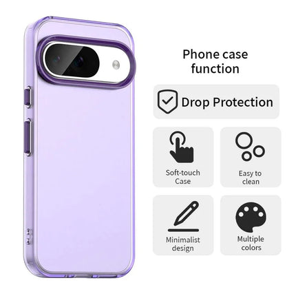 For Google Pixel 9 / 9 Pro Case PC+TPU+PET Matte Anti-Drop Phone Back Cover