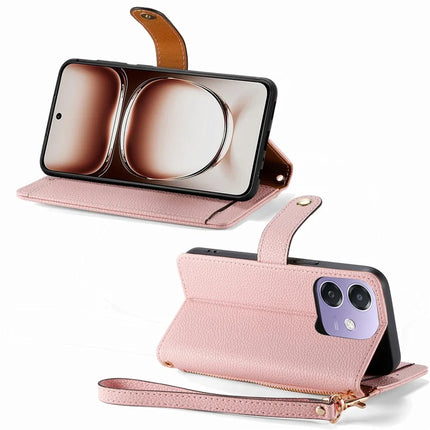 RFID Blocking Case For Oppo A3x 4G / A40 4G / A60 5G Zipper Pocket Leather Wallet Phone Cover