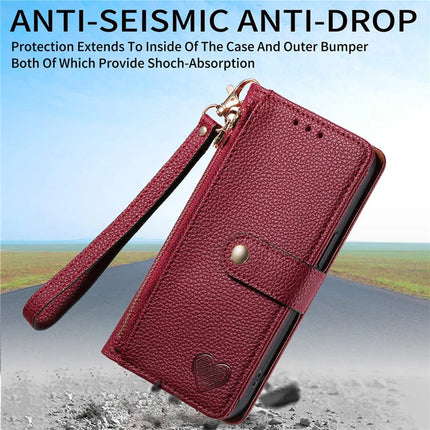 RFID Blocking Case For Oppo A3x 4G / A40 4G / A60 5G Zipper Pocket Leather Wallet Phone Cover