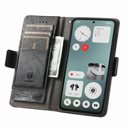 CASENEO 002 Series Case For Oppo A3x 4G / A40 4G / A60 5G Stand Wallet Splicing PU Leather Cover