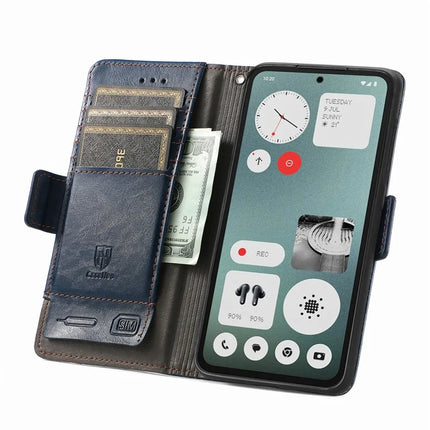 CASENEO 002 Series Case For Oppo A3x 4G / A40 4G / A60 5G Stand Wallet Splicing PU Leather Cover