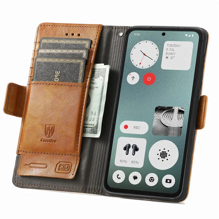 CASENEO 002 Series Case For Oppo A3x 4G / A40 4G / A60 5G Stand Wallet Splicing PU Leather Cover