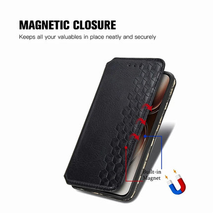 PU Leather Case For Motorola Thinkphone 25 5G / Moto S50 5G / Edge 50 Neo 5G Rhombus Imprint Wallet Stand Phone Cover