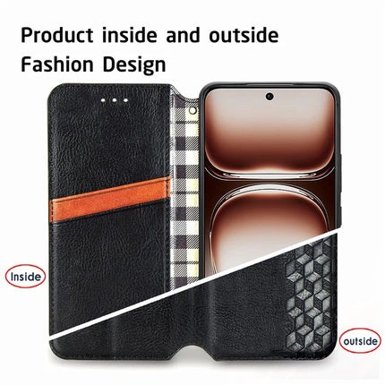 PU Leather Case For Motorola Thinkphone 25 5G / Moto S50 5G / Edge 50 Neo 5G Rhombus Imprint Wallet Stand Phone Cover