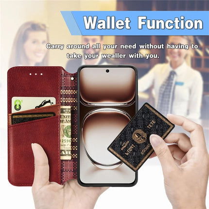 PU Leather Case For Motorola Thinkphone 25 5G / Moto S50 5G / Edge 50 Neo 5G Rhombus Imprint Wallet Stand Phone Cover