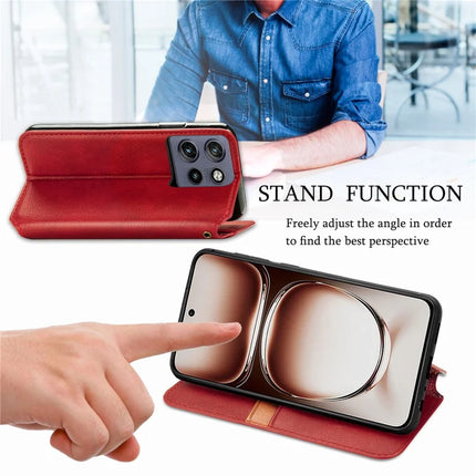 PU Leather Case For Motorola Thinkphone 25 5G / Moto S50 5G / Edge 50 Neo 5G Rhombus Imprint Wallet Stand Phone Cover