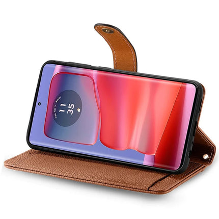 For Motorola Moto G75 5G Case RFID Blocking Zipper Pocket Leather Wallet Phone Cover