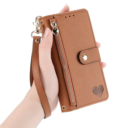 For Motorola Moto G75 5G Case RFID Blocking Zipper Pocket Leather Wallet Phone Cover