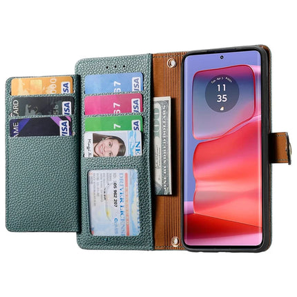 For Motorola Moto G75 5G Case RFID Blocking Zipper Pocket Leather Wallet Phone Cover