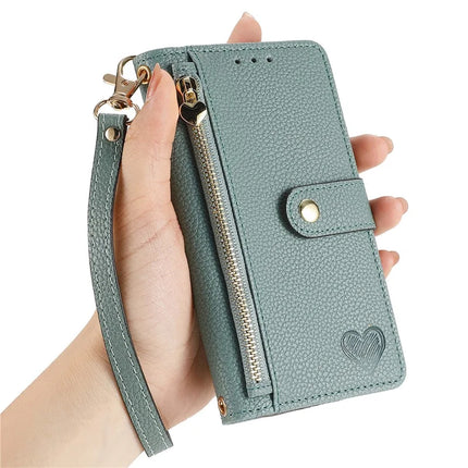 For Motorola Moto G75 5G Case RFID Blocking Zipper Pocket Leather Wallet Phone Cover