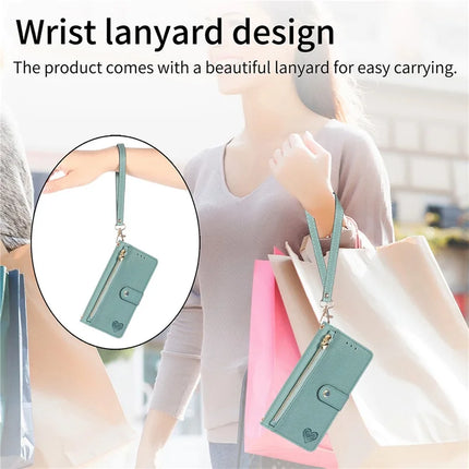 For Motorola Moto G75 5G Case RFID Blocking Zipper Pocket Leather Wallet Phone Cover
