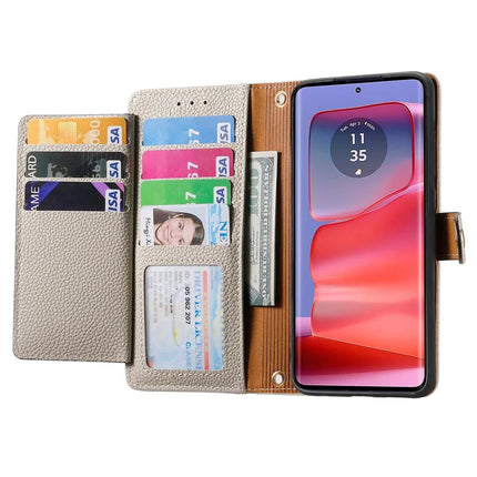 For Motorola Moto G75 5G Case RFID Blocking Zipper Pocket Leather Wallet Phone Cover