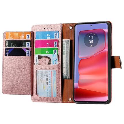 For Motorola Moto G75 5G Case RFID Blocking Zipper Pocket Leather Wallet Phone Cover