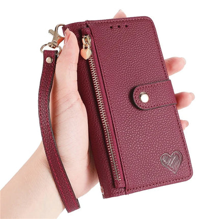 For Motorola Moto G75 5G Case RFID Blocking Zipper Pocket Leather Wallet Phone Cover