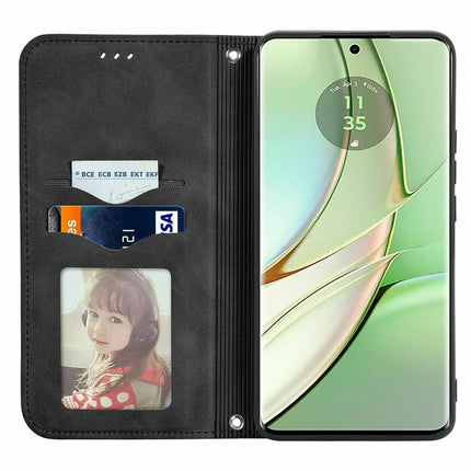 For Motorola Moto G75 5G Case Skin Touch Feeling Leather Card Holder Phone Cover Magnetic Absorption