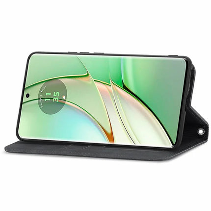 For Motorola Moto G75 5G Case Skin Touch Feeling Leather Card Holder Phone Cover Magnetic Absorption
