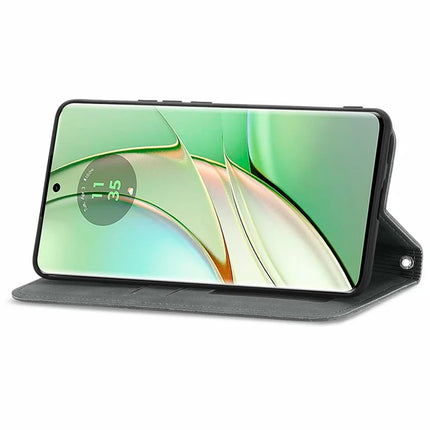 For Motorola Moto G75 5G Case Skin Touch Feeling Leather Card Holder Phone Cover Magnetic Absorption