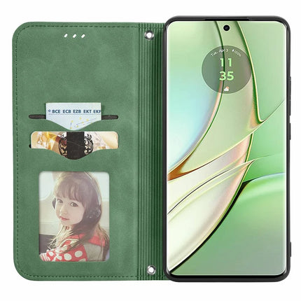 For Motorola Moto G75 5G Case Skin Touch Feeling Leather Card Holder Phone Cover Magnetic Absorption