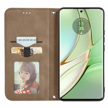 For Motorola Moto G75 5G Case Skin Touch Feeling Leather Card Holder Phone Cover Magnetic Absorption