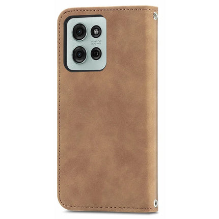 For Motorola Moto G75 5G Case Skin Touch Feeling Leather Card Holder Phone Cover Magnetic Absorption